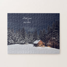 Puzzle Cabane en bois cosy dans la forêt