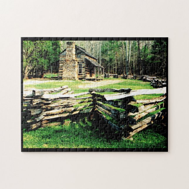 Puzzle Cabane en rondins à Cades Cove (Horizontal)