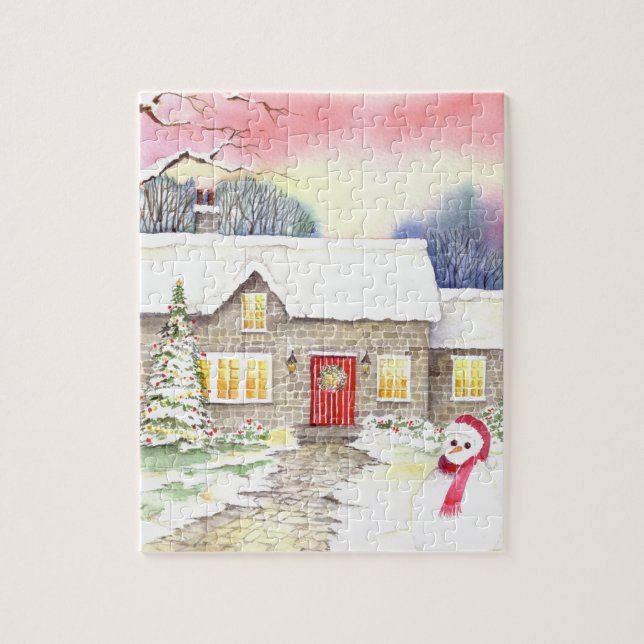Puzzle Cabane enneigée (Vertical)