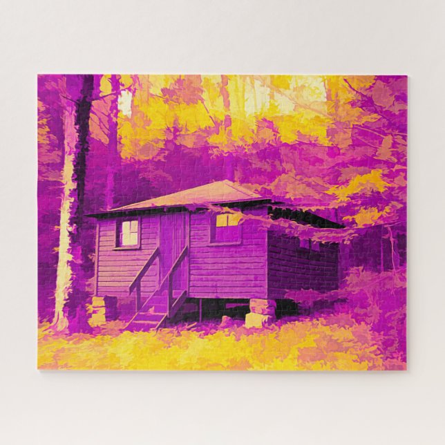 Puzzle Cabine à Allegany State Park NY Abstrait (Horizontal)