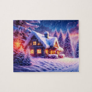 Puzzle Cabine Confortable À Winter Wonderland Jigsaw Puzz
