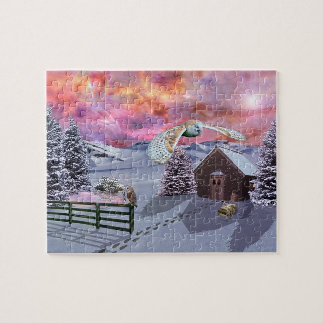 Puzzle Cabine dans la neige (Horizontal)