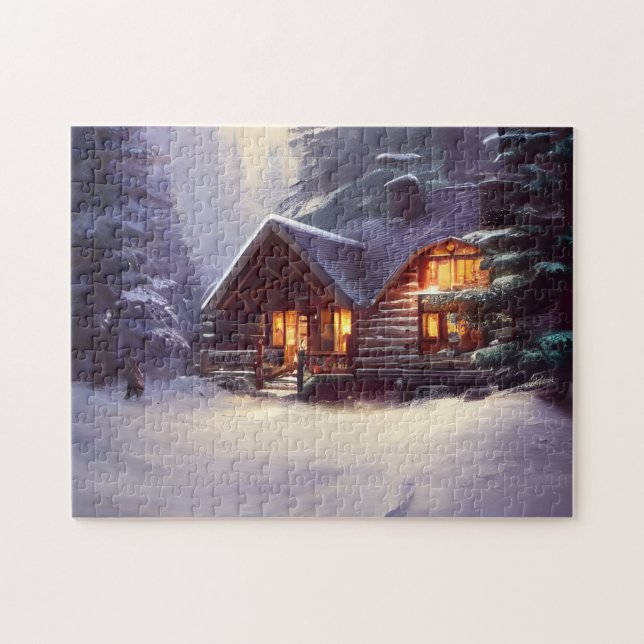 Puzzle Cabine Mystique Rustique De Journal Parmi Les Ever (Horizontal)
