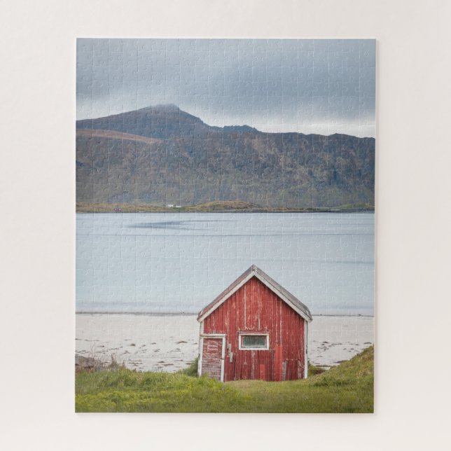 Puzzle Cabine rouge Ramberg Lofoten (Vertical)
