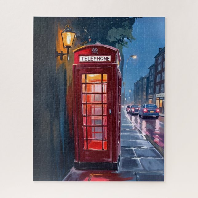 Puzzle Cabine Téléphonique Rouge Londres Angleterre Art d (Vertical)