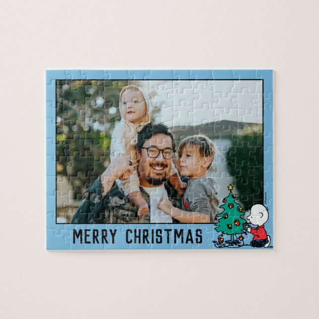 Puzzle cacahuètes | Charlie Brown | Ajouter votre message (Horizontal)