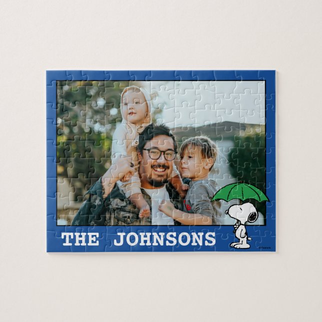 Puzzle cacahuètes | Parapluie vert Snoopy (Horizontal)