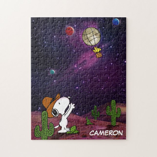 Puzzle cacahuètes | Snoopy & Woodstock Cowboy (Vertical)
