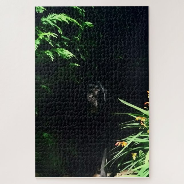 Puzzle Cachage noir Labrador (Vertical)