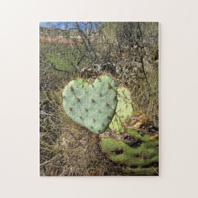 Puzzle cactus de coeur (Vertical)
