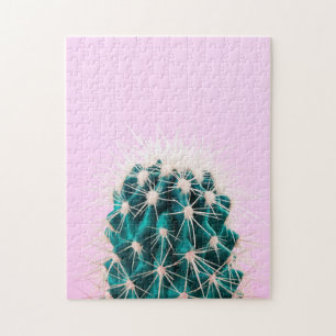 Puzzle Cactus de Prickley sur le rose