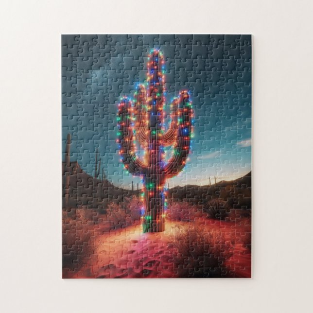 Puzzle Cactus du désert du sud-ouest de Noël (Vertical)