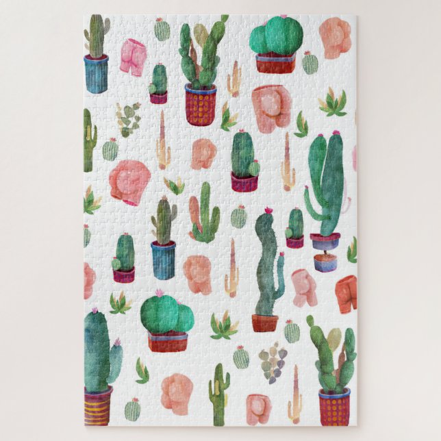 Puzzle Cactus et boutons (Vertical)