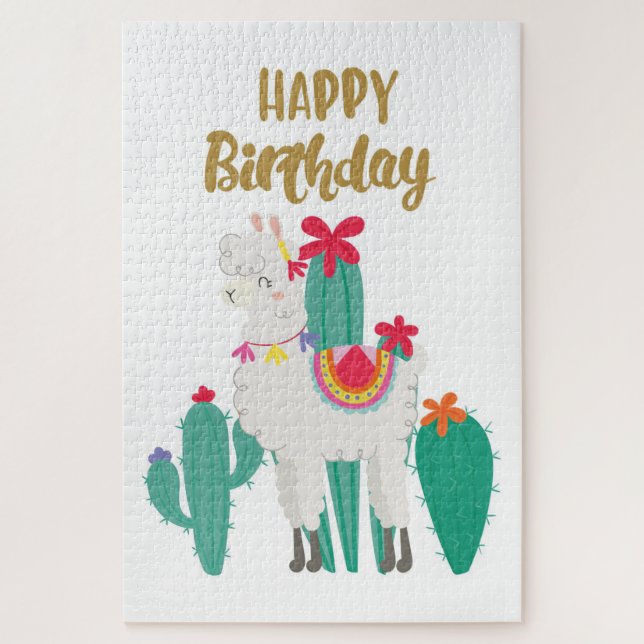 Puzzle Cactus Joyeux anniversaire (Vertical)