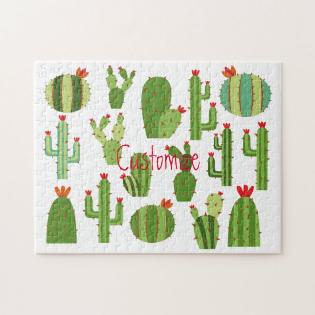 Puzzle Cactus Plantes à fleur rouge agité Thunder_Cove (Horizontal)