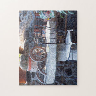 Puzzle Cactus sur une table en pierre