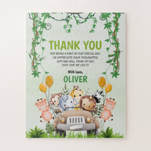 Puzzle Cadeau animal Anniversaire 4ème Merci Safari Jungl