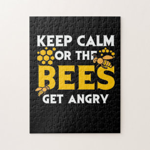 Puzzle Cadeau apiculteur Gardez Le Calme Ou Les Abeille