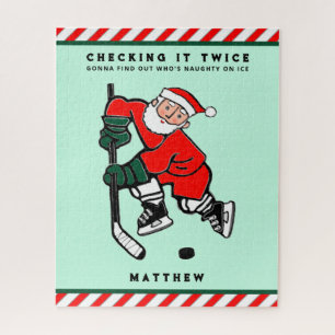 Puzzle cadeau cadeau de hockey personnalisé