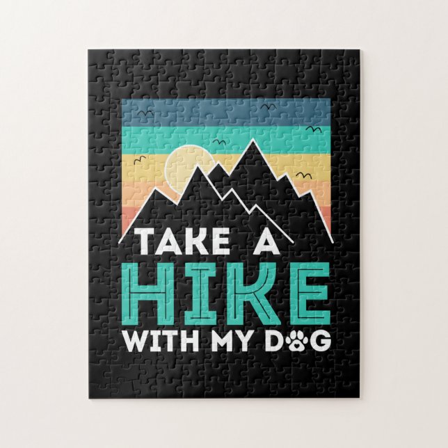 Puzzle Cadeau Camper | Faire Une Randonnée Avec Mon Chien (Vertical)