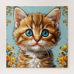 Puzzle 🐱 Cadeau Chat Tigré Orange Pour Amateurs de Chato