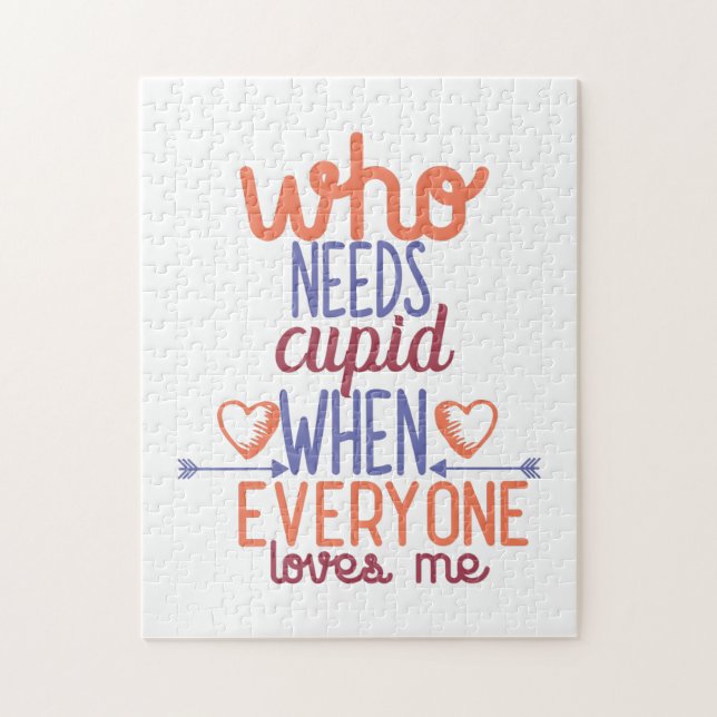 Puzzle Cadeau Couple Tout Le Monde M'Aime (Vertical)
