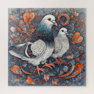 Puzzle Cadeau d'amour élégant pour couples au thème de pi