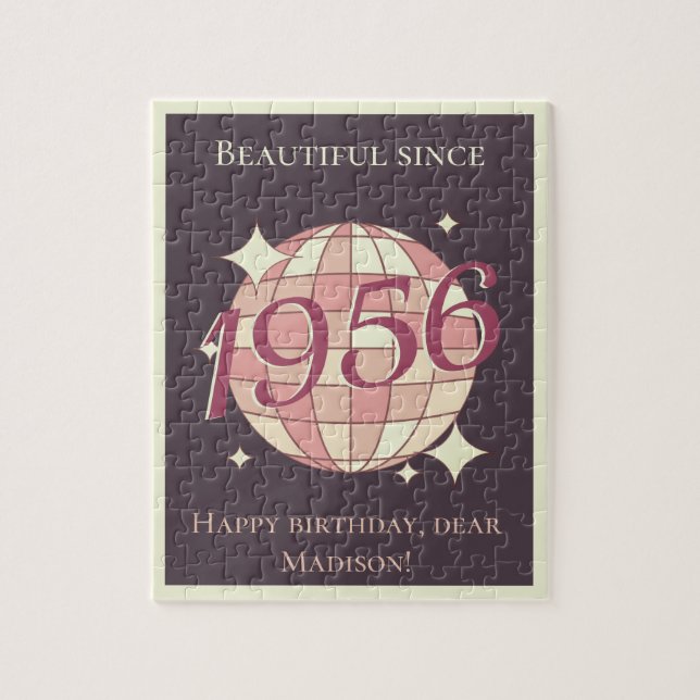 Puzzle Cadeau d'anniversaire 70 ans né en 1956 (Vertical)