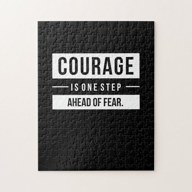Puzzle Cadeau D'Anniversaire Courage Est Un Pas En Avant  (Vertical)