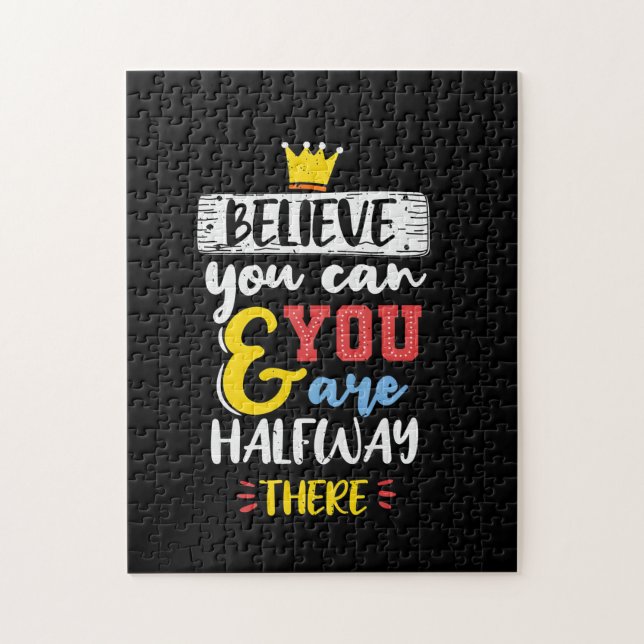 Puzzle Cadeau d'anniversaire Croyez en vous (Vertical)