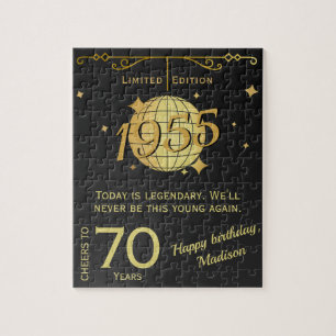 Puzzle Cadeau de 70e anniversaire pour un né en 1955 Vint