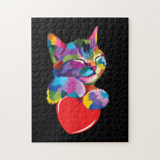 Puzzle Cadeau de chat mignon pour les amateurs de chaton