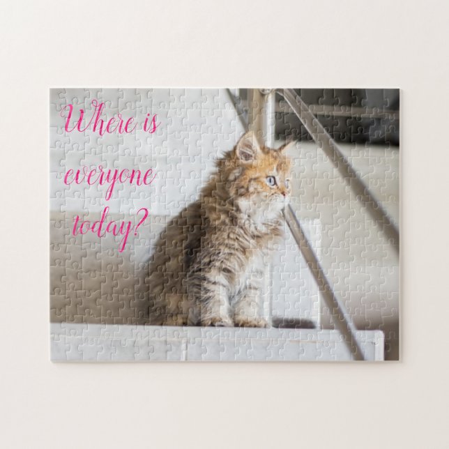 Puzzle Cadeau de conception de chat populaire (Horizontal)