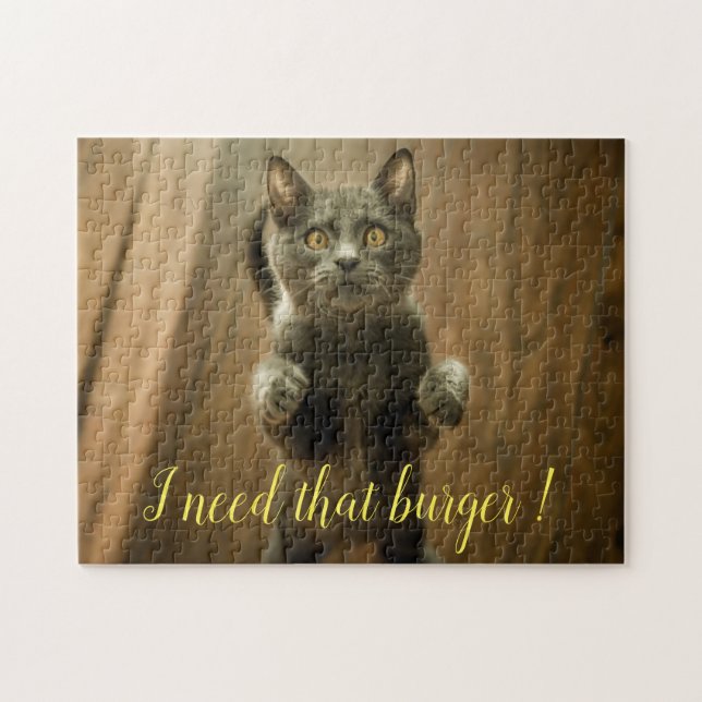 Puzzle Cadeau de conception de chat populaire (Horizontal)