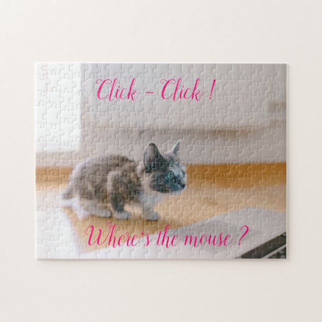 Puzzle Cadeau de conception de chat populaire (Horizontal)