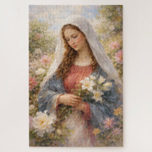 Puzzle Cadeau de dévotion florale de Marie Mère