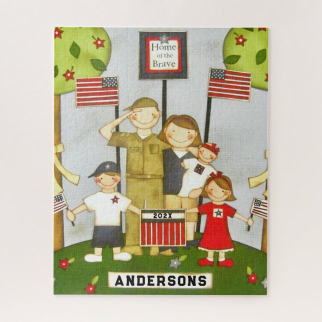 Puzzle Cadeau de Famille USA (Vertical)
