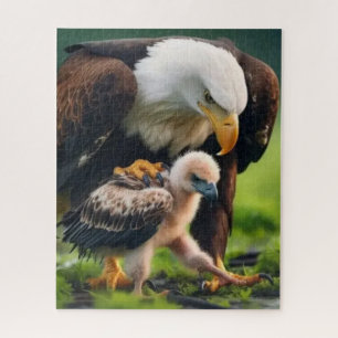 Puzzle Cadeau de Fête des Pères Aigle chauve Patriotique