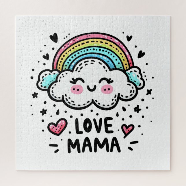 Puzzle Cadeau de la Fête des Mères | J'aime Maman (Vertical)