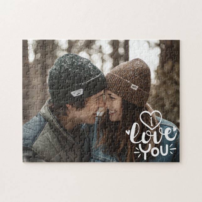Puzzle Cadeau de la Saint-Valentin avec superposition de  (Horizontal)