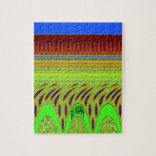 Puzzle Cadeau de motif à pois colorés Soyez Heureux
