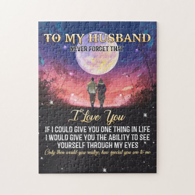 Puzzle Cadeau de Noël | À Mon Mari Je T'Aime (Vertical)