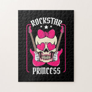 Puzzle Cadeau de Noël   Crâne de Princesse Rockstar