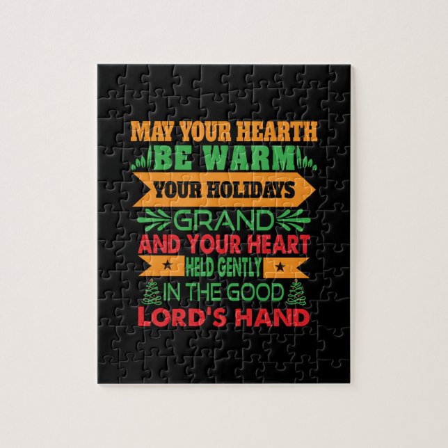 Puzzle Cadeau de Noël Que Votre Coeur Soit Chaud (Vertical)