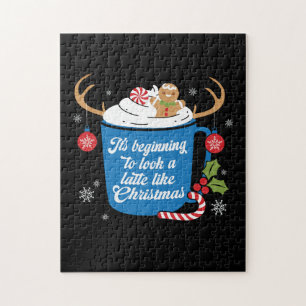 Puzzle Cadeau de Noël Un latte comme Noël