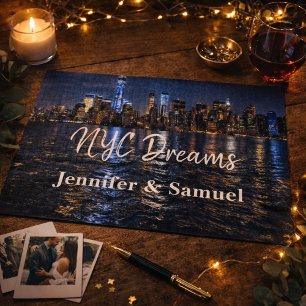 Puzzle Cadeau de Rêves de NYC pour les Couples avec la Si