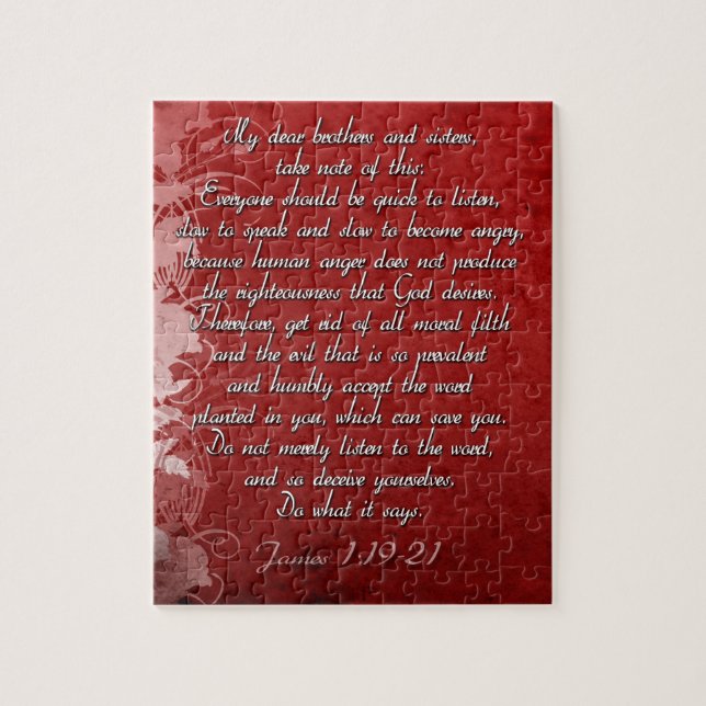 Puzzle Cadeau d'écriture sainte de 1h19 de James (Vertical)