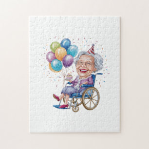 Puzzle Cadeau drôle d'anniversaire pour grand-mère âgée p