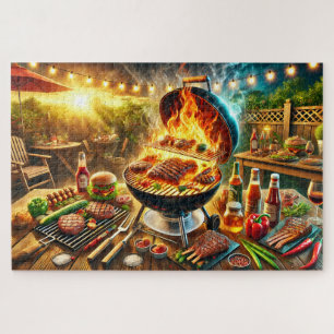 Puzzle Cadeau drôle de barbecue pour la fête des pères, M