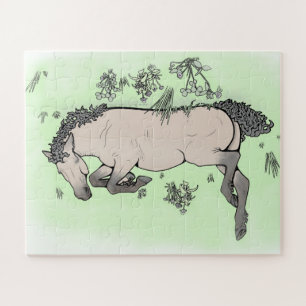 Puzzle Cadeau drôle pour amateur de chevaux Folâtrie flor